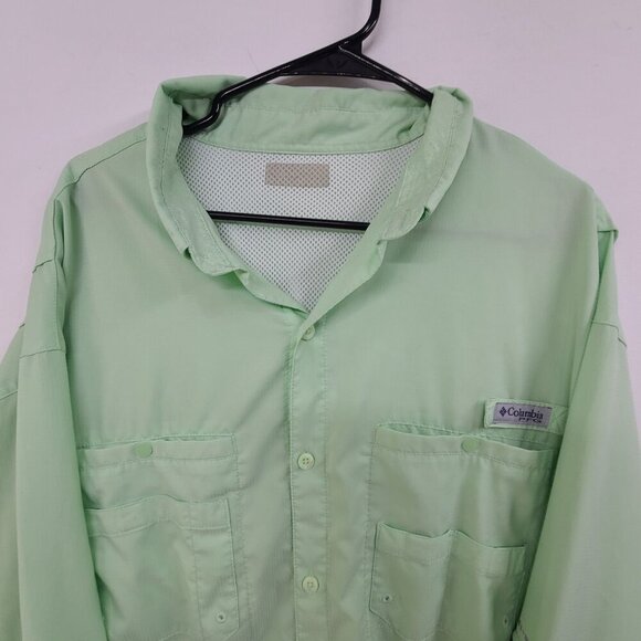 *16. Columbia Sportswear Bait Caster Long Sleeve Shirt Size XL Size Green - Picture 4 of 8